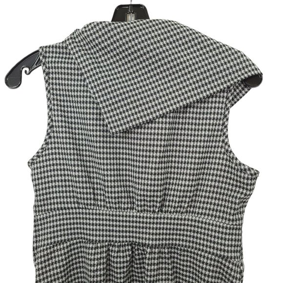Maurices Black White Houndstooth Plaid Check Dress Size 3/4 Sleeveless NEW - Picture 11 of 12